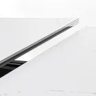 Mesa de comedor extensible de 240 cm con tapa de vidrio y cerámica - Barone Viadurini