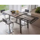 Mesa de comedor extensible en madera y metal hasta 280 cm - Gallotto Viadurini