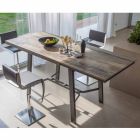 Mesa de comedor extensible en madera y metal hasta 280 cm - Gallotto Viadurini