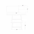 Mesa de comedor extensible en madera y metal hasta 280 cm - Gallotto Viadurini