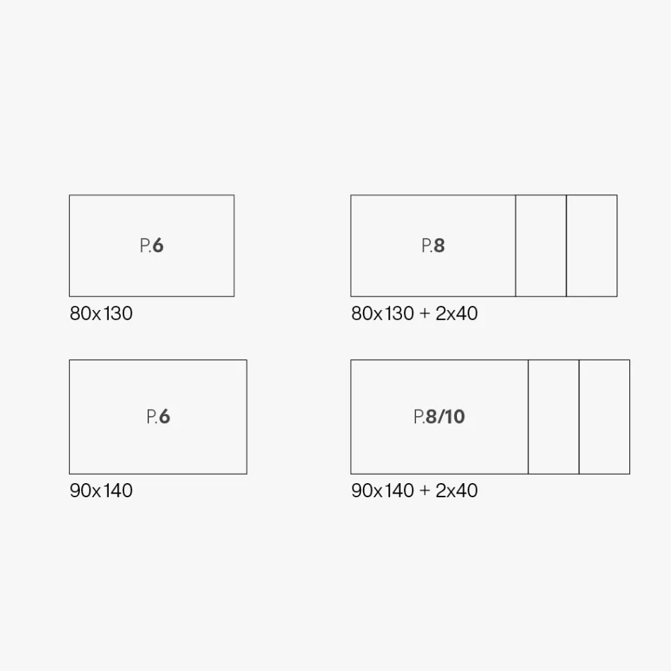 Mesa de salón extensible con tapa de melamina y patas de metal - Shaila Viadurini