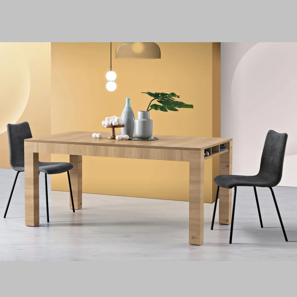 Mesa de salón extensible en melamina Made in Italy - Ondine Viadurini