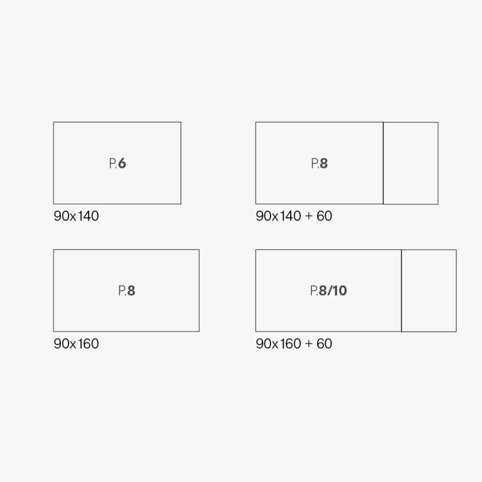 Mesa de salón extensible en melamina Made in Italy - Ondine Viadurini