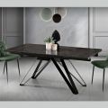 Mesa de salón extensible en metal y vitrocerámica Made in Italy - Meluso