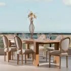 Mesa de salón extensible de madera maciza de teca - Fidia Viadurini