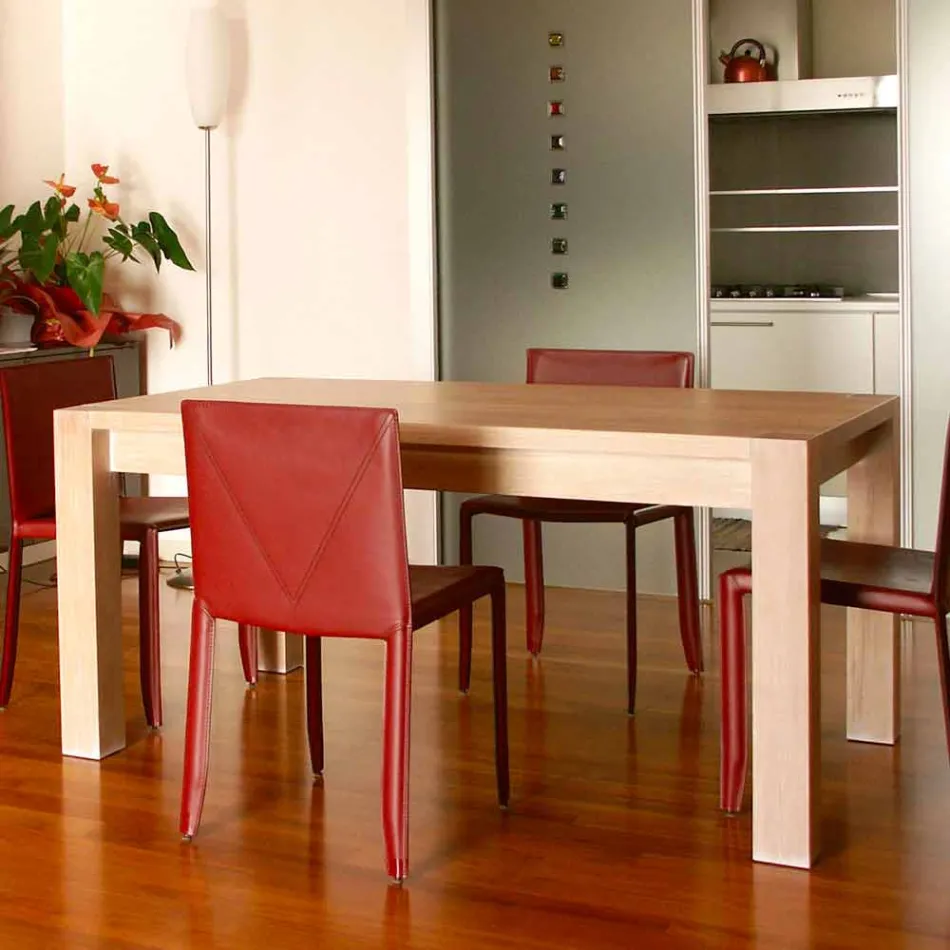 Mesa de diseño extensible en madera de roble, L160 / 260xP90cm, Jacob Viadurini