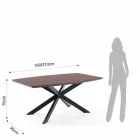 Mesa de diseño extensible en MDF y metal, Torquato Viadurini