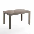 Mesa de diseño extensible en vidrio y metal, guerrero Viadurini