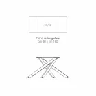 Mesa de diseño de vidrio cerámico extensible hecha en Italia, Dionigi Viadurini