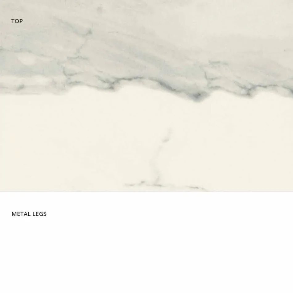 Mesa de diseño de vidrio cerámico extensible hecha en Italia, Dionigi Viadurini