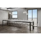 Mesa Extensible de Diseño Moderno en Madera Melamina - Badesi Viadurini