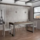 Mesa Extensible de Diseño Moderno en Madera Melamina - Badesi Viadurini