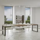 Mesa Extensible de Diseño Moderno en Madera Melamina - Badesi Viadurini
