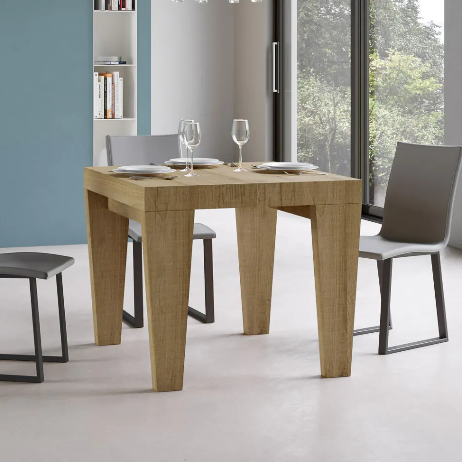 Mesa Extensible Disponible en Diferentes Acabados Made in Italy - Montaña Viadurini