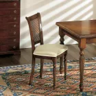 Mesa extensible y 2 sillas en nogal patinado Made in Italy - Biotite Viadurini