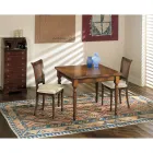 Mesa extensible y 2 sillas en nogal patinado Made in Italy - Biotite Viadurini