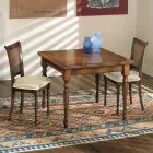 Mesa extensible y 2 sillas en nogal patinado Made in Italy - Biotite Viadurini