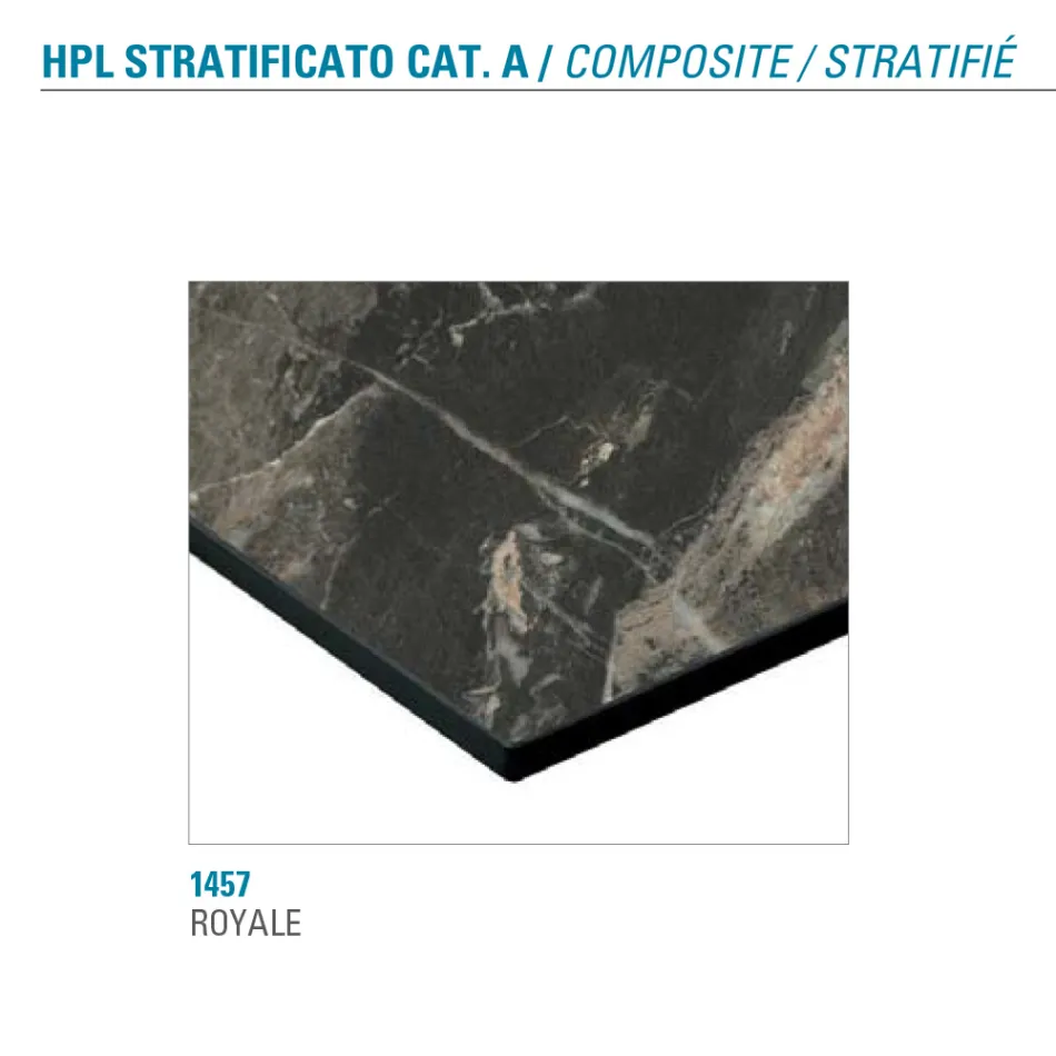 Mesa Extensible Hasta 180 cm Redonda Hpl Laminado Made in Italy - Bastiano Viadurini