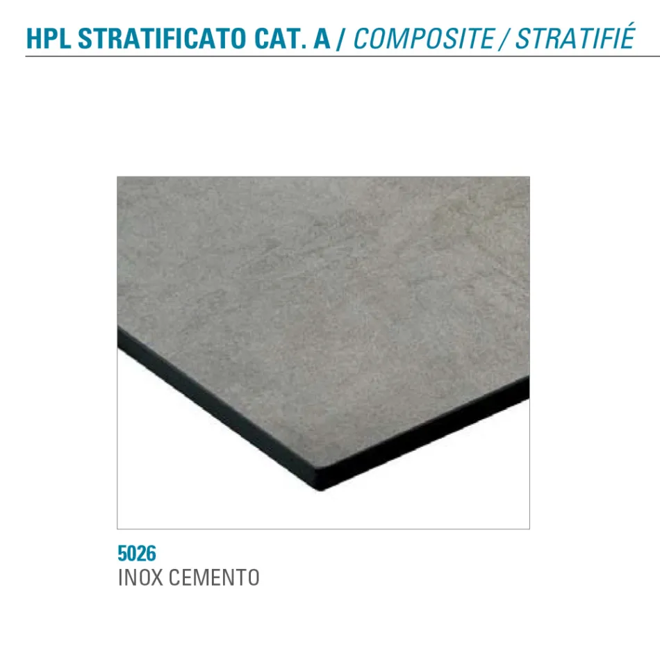 Mesa Extensible Hasta 180 cm Redonda Hpl Laminado Made in Italy - Bastiano Viadurini