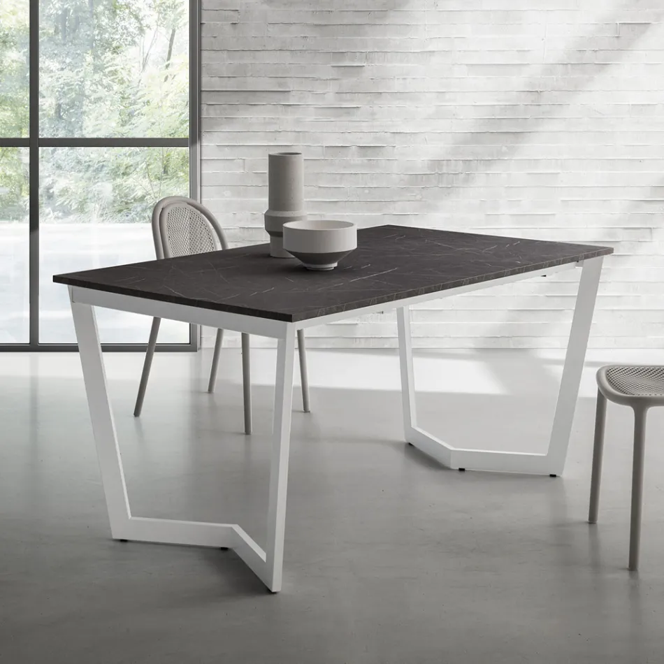 Mesa Extensible Hasta 238 cm en Metal y Hpl Made in Italy - Pablito Viadurini