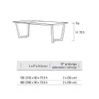 Mesa Extensible Hasta 238 cm Metal y Hpl Coloreado Made in Italy - Pablito Viadurini