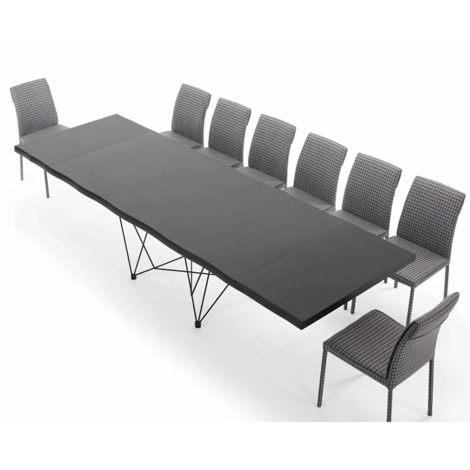 Mesa extensible hasta 300 cm en madera chapada Made in Italy – Ezzellino Viadurini