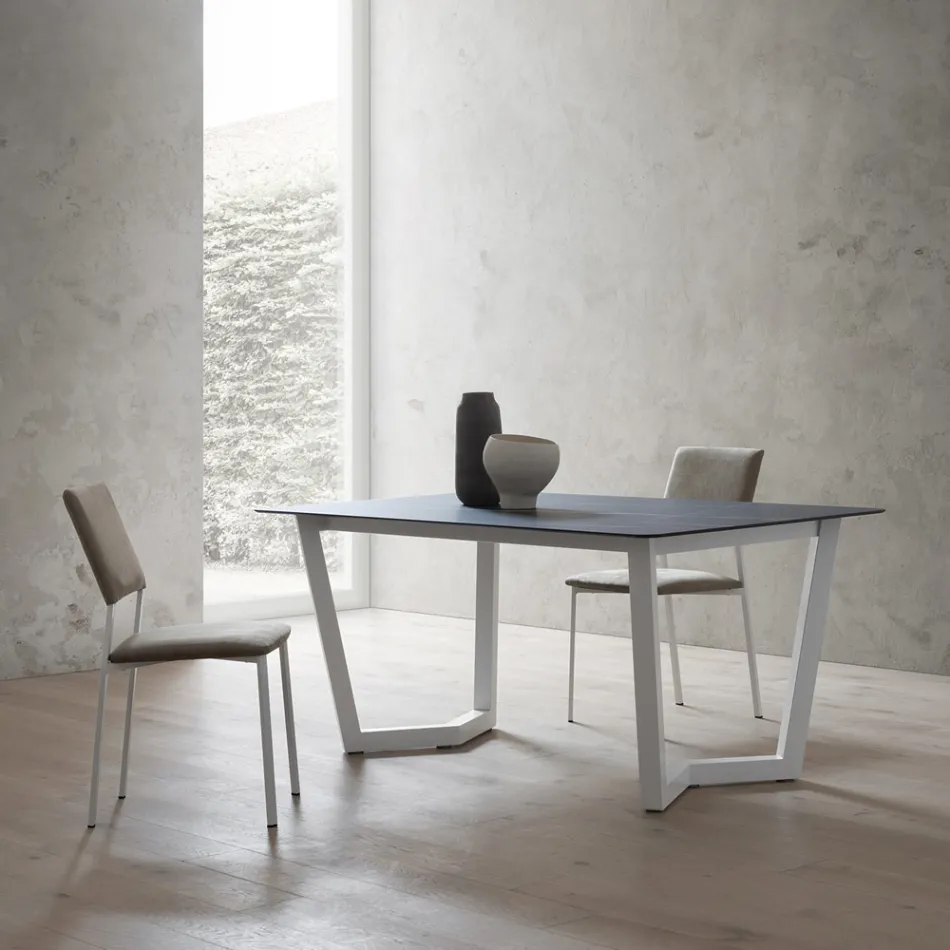 Mesa Extensible Hasta 300 cm Sobre Laminado HPL Made in Italy - Bastiano Viadurini