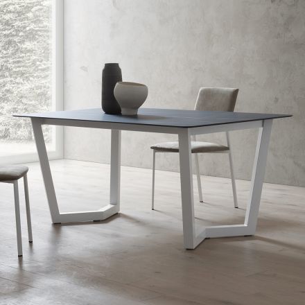 Mesa Extensible Hasta 300 cm Sobre Laminado HPL Made in Italy - Bastiano Viadurini