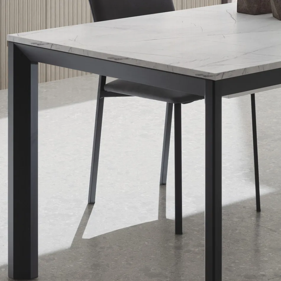 Mesa Extensible Hasta 334 cm en Aluminio y Hpl Made in Italy - Filiberto Viadurini