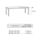 Mesa Extensible Hasta 334 cm en Aluminio y Hpl Made in Italy - Filiberto Viadurini