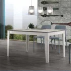 Mesa extensible Cagliari hasta 380 cm en vitrocerámica y metal Viadurini