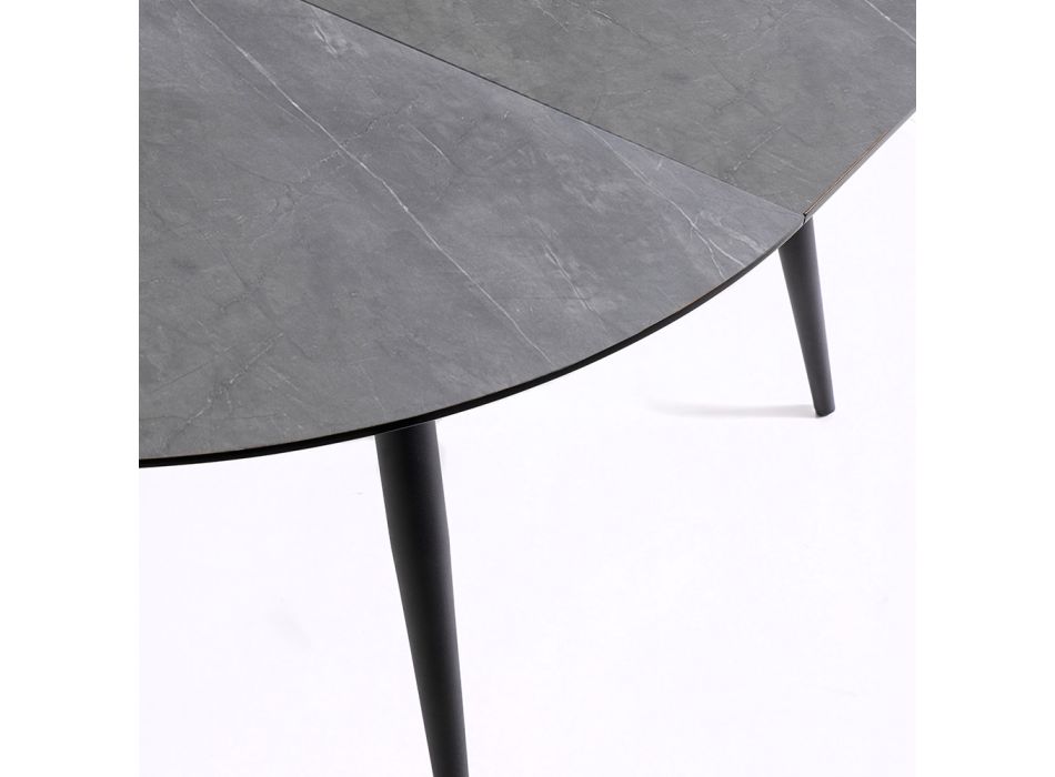 Mesa extensible hasta 150 cm con tapa de melamina y base de metal - Iberia Viadurini