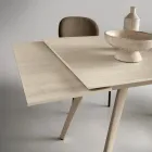 Mesa extensible de hasta 180 cm en piedra efecto mármol y metal - Numa Viadurini