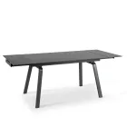 Mesa extensible hasta 200 cm en Piedra Sinterizada Efecto Mármol - Piña Viadurini