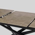 Mesa extensible hasta 220 cm en cerámica y acero Homemotion - Brianza Viadurini