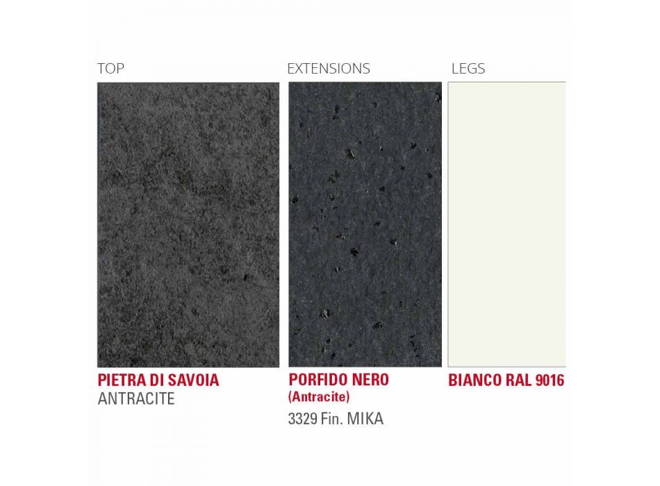 Mesa extensible hasta 238 cm en laminam y metal Made in Italy - Remigio Viadurini