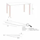 Mesa extensible hasta 238 cm en laminam y metal Made in Italy - Remigio Viadurini