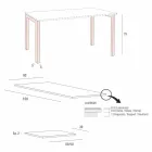 Mesa extensible hasta 238 cm en laminam y metal Made in Italy - Remigio Viadurini