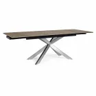 Mesa extensible hasta 240 cm con tapa de cerámica Homemotion - Avici Viadurini