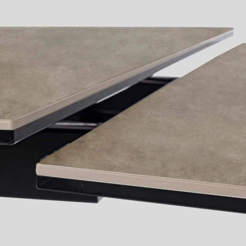 Mesa extensible hasta 240 cm con tapa de cerámica Homemotion - Avici Viadurini