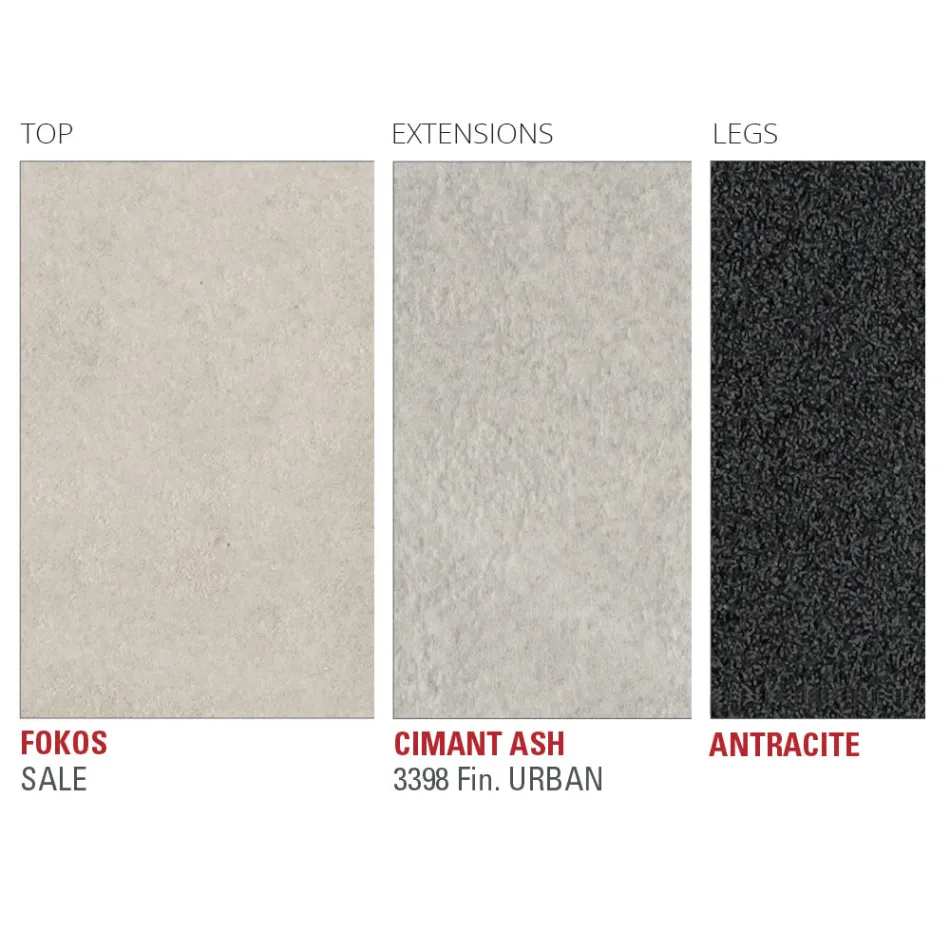 Mesa extensible hasta 240 cm con tapa de Laminam Made in Italy - Maltés Viadurini