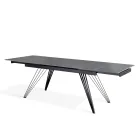 Mesa extensible hasta 240 cm en cerámica y metal - Bouquet Viadurini