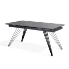 Mesa extensible hasta 240 cm en cerámica y metal - Bouquet Viadurini
