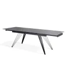 Mesa extensible hasta 240 cm en cerámica y metal - Bouquet Viadurini