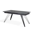 Mesa extensible hasta 240 cm en cerámica y metal - Bouquet Viadurini