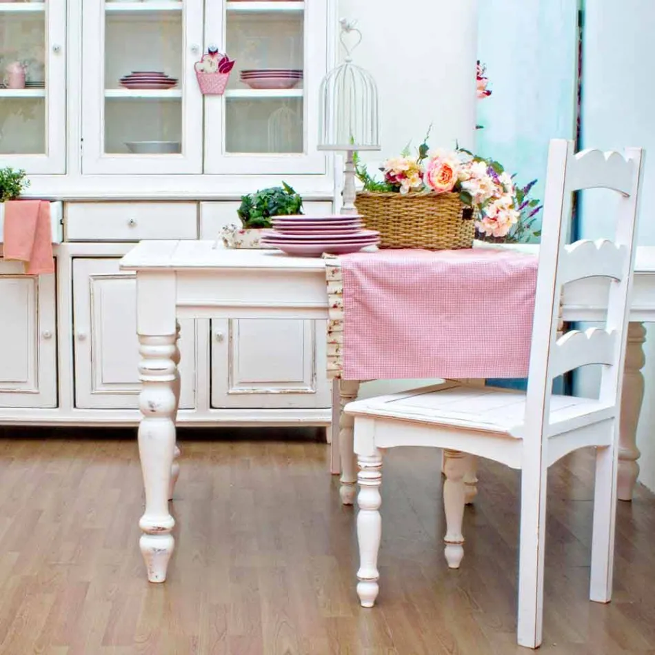 Mesa Extensible Hasta 240 cm en Madera de Mango y Mdf Homemotion - Tongo Viadurini