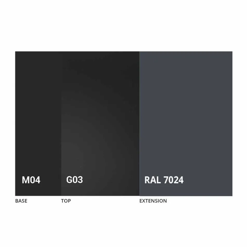 Mesa extensible hasta 250 cm con tapa de cristal Made in Italy - Pitagora Viadurini