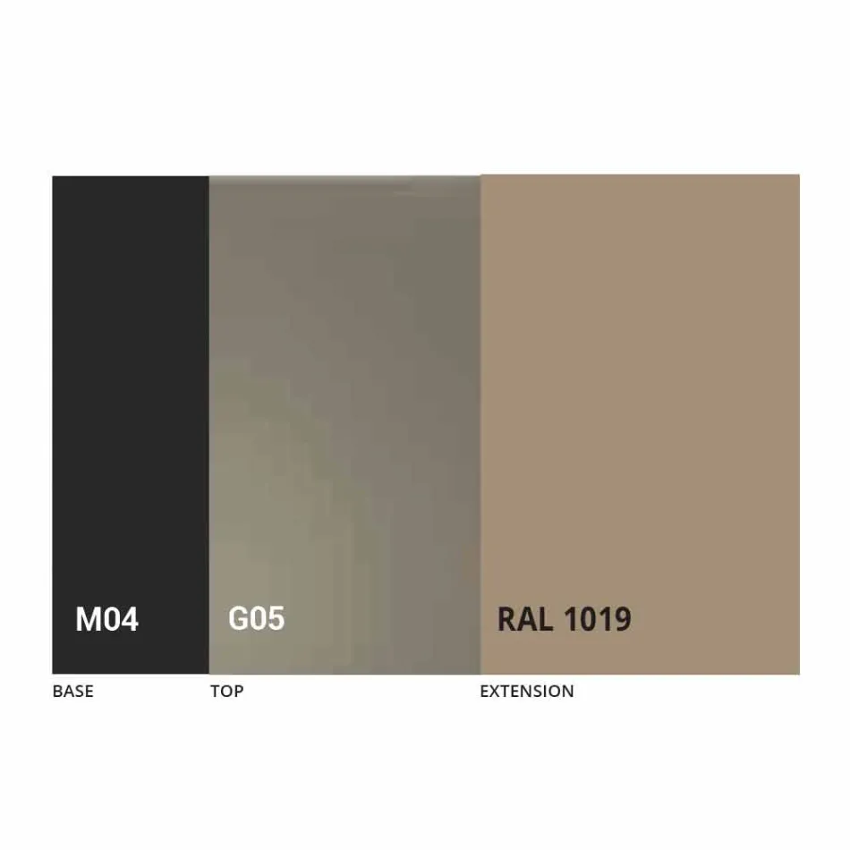 Mesa extensible hasta 250 cm con tapa de cristal Made in Italy - Pitagora Viadurini