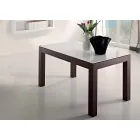 Mesa extensible de hasta 270 cm en vidrio y fresno Made in Italy - Homer Viadurini