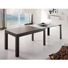 Mesa extensible de hasta 270 cm en vidrio y fresno Made in Italy - Homer Viadurini